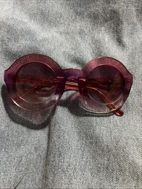 Wildfox Round Ombre Pink Sunglasses